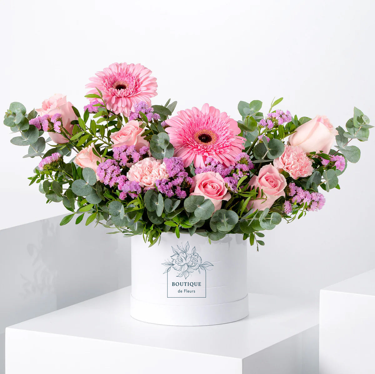 Petite Blushing Blooms Hatbox