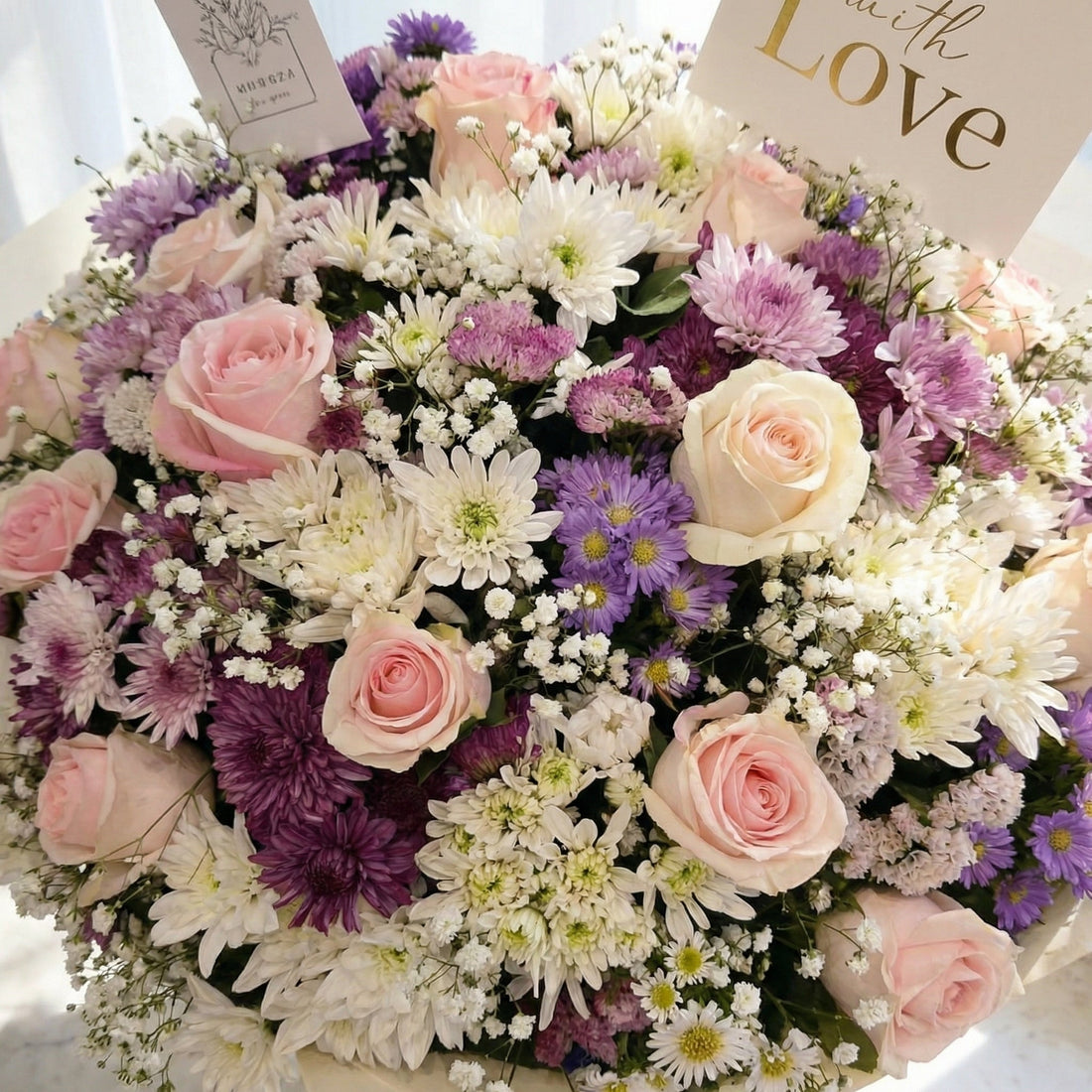 Soft pastel bouquet for emotional moments — Boutique de Fleurs Lahore