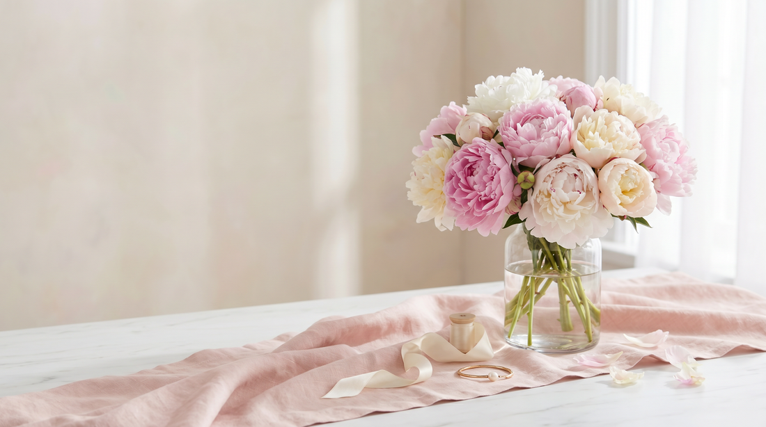 Pink peony bouquet — Boutique de Fleurs Lahore