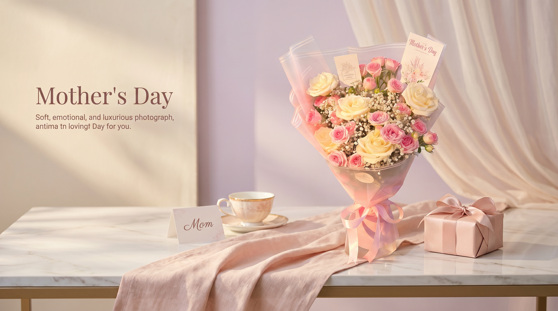 Mother's Day flower bouquet in soft pink — Boutique de Fleurs Lahore
