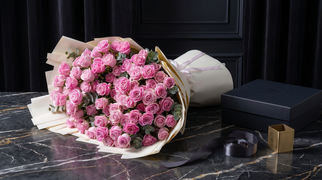 Premium luxury rose bouquet — Boutique de Fleurs Lahore