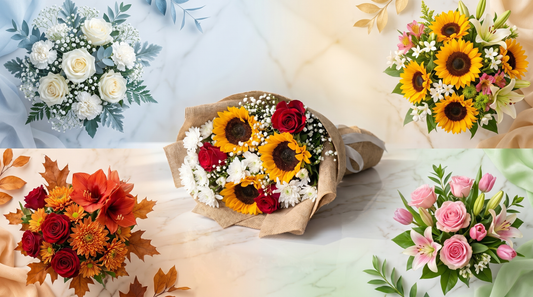 Seasonal Pakistan flowers in monthly arrangement — Boutique de Fleurs