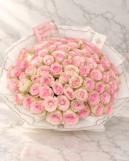 100 Pink Roses