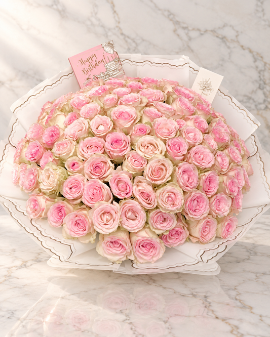 100 Pink Roses