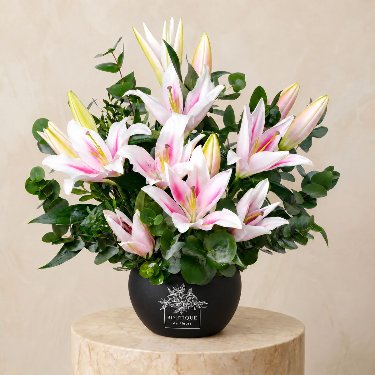 Pink Lily Bloom Vase