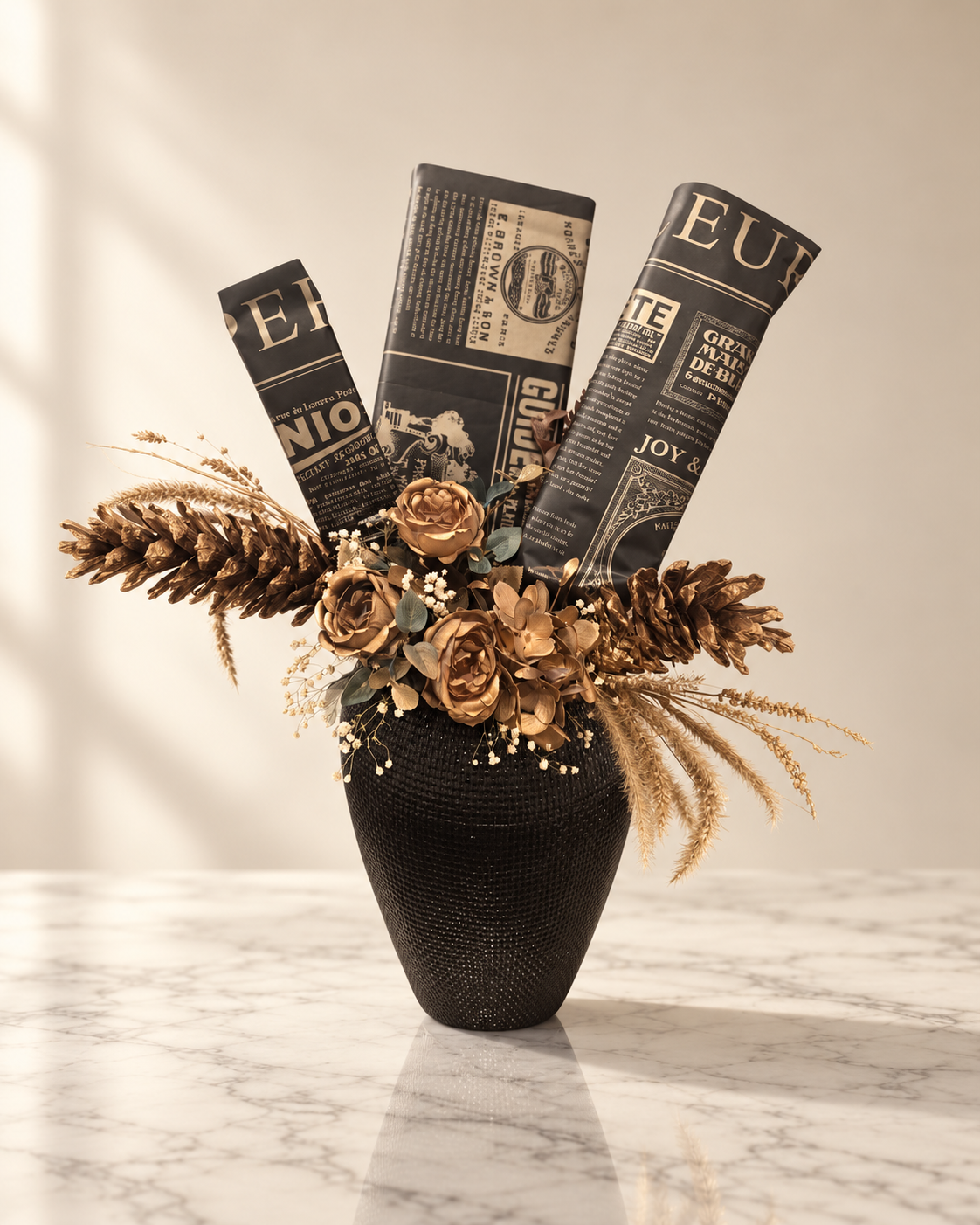 Gilded Noir Treat Vase