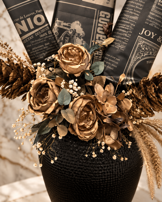 Gilded Noir Treat Vase