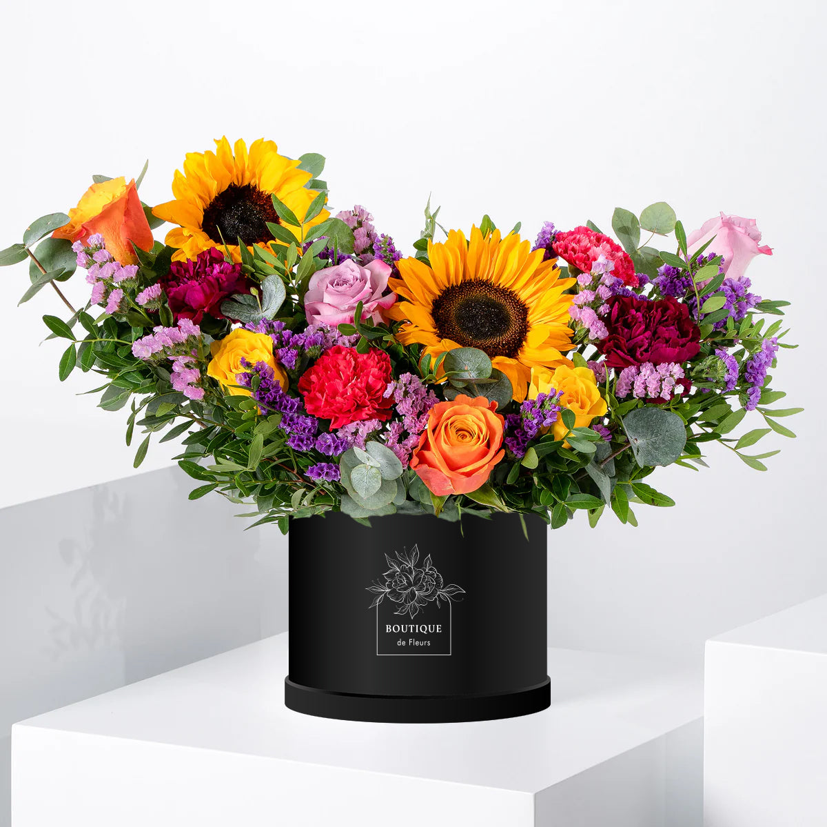 Petite Bright Blooms Hatbox