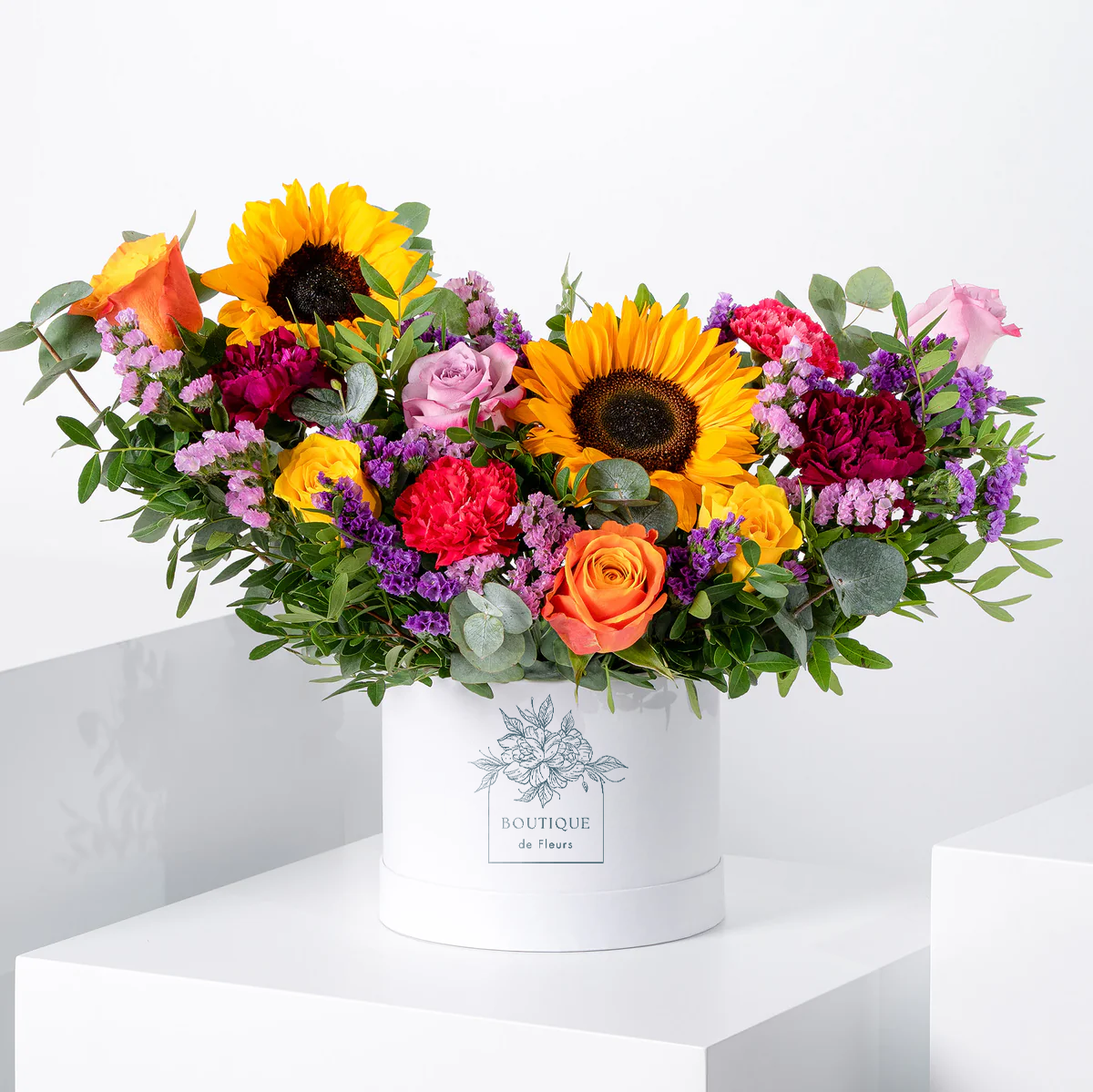 Petite Bright Blooms Hatbox