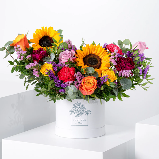 Petite Bright Blooms Hatbox