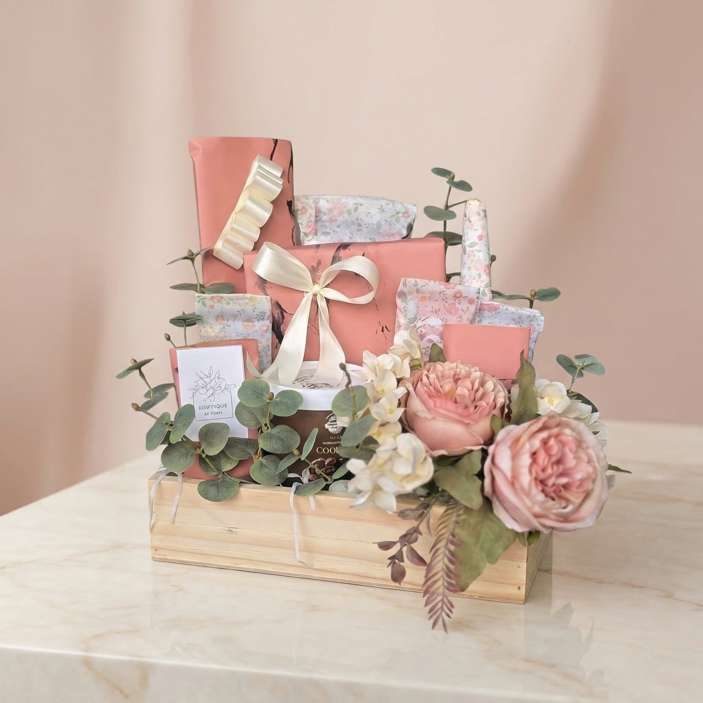 Peach Perfect Gift Basket – Sweet Treats & Indulgent Gifts | Boutique de Fleurs Lahore Pakistan