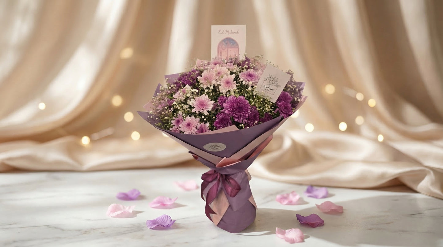 Lavender Dream Bouquet – Soft Pastel Mixed Blooms Elegant Arrangement | Boutique de Fleurs Lahore Pakistan