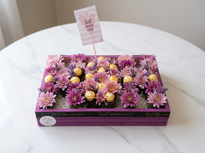 Amethyst Bloom Mother's Day Hamper – Elegant Floral Gift Hamper for Mum | Boutique de Fleurs Lahore Pakistan