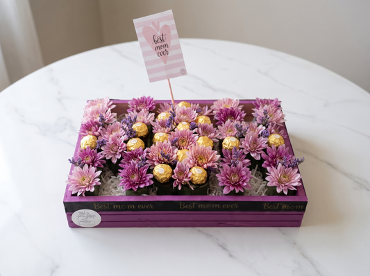 Amethyst Bloom Mother's Day Hamper – Elegant Floral Gift Hamper for Mum | Boutique de Fleurs Lahore Pakistan